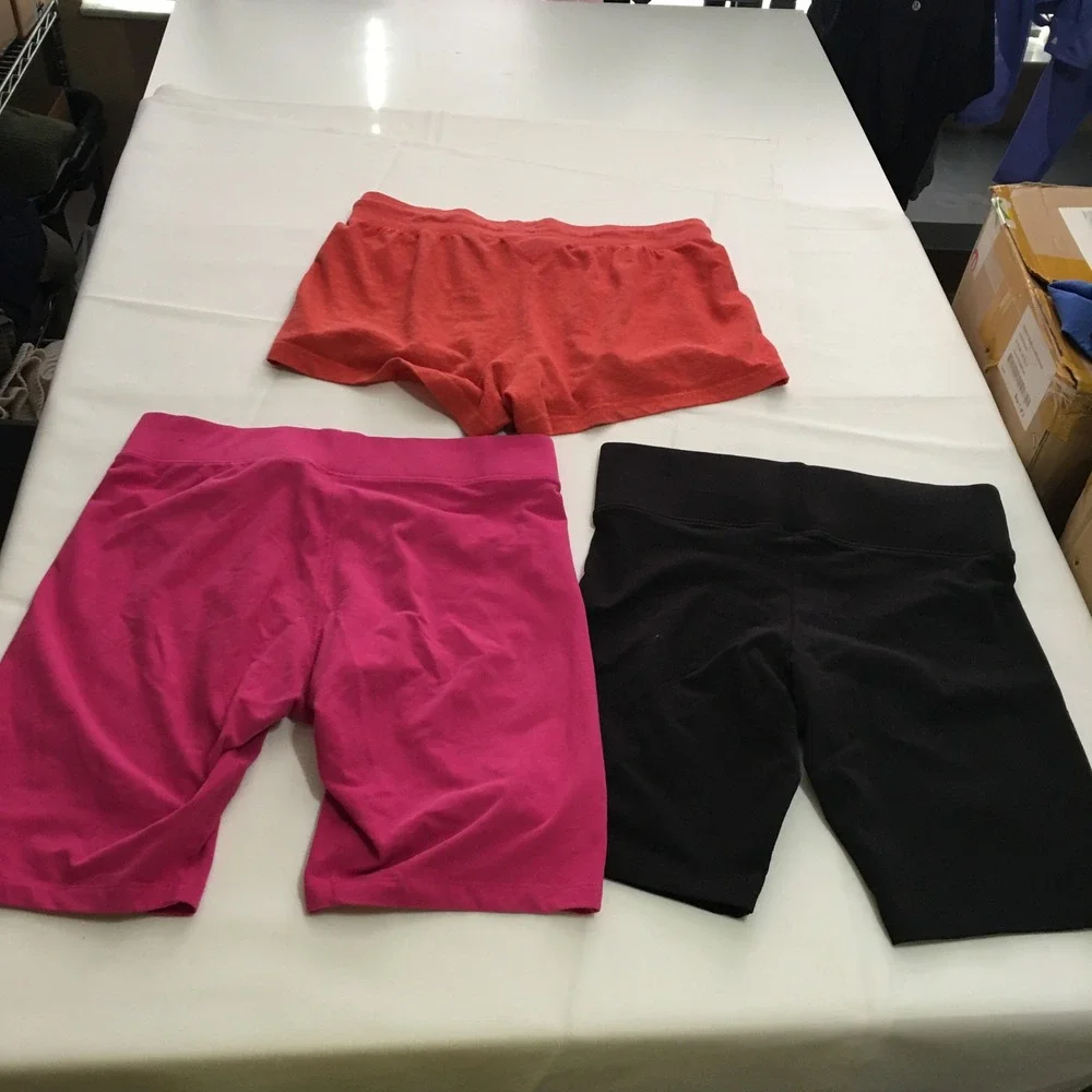 Lot of 6 Nike Under Armour Athletic Shorts Women Large Activewear Running Biker